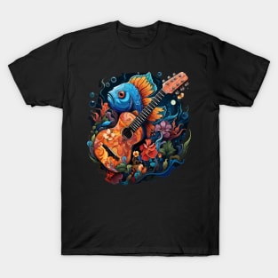 Blue Tang Playing Guitar T-Shirt